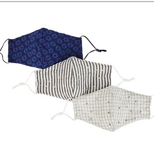 LELE SADOUGHI Embroidered Mask 3Pack embellished